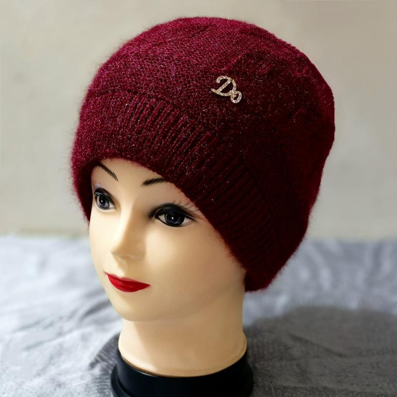 Czapki damskie czapki jesienne i zimowe modne czapki składane uniwersalne pogrubione ciepłe czapki dzianinowe dwuwarstwowe czapki wełniane odporne na zimno na zewnątrz