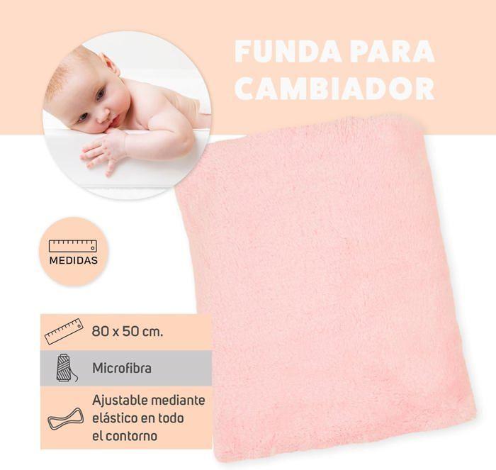 Housse pour matelas et pour table à langer - ti tin - 80 x 50 cm - microfibre éponge 180 gr/m² - rose