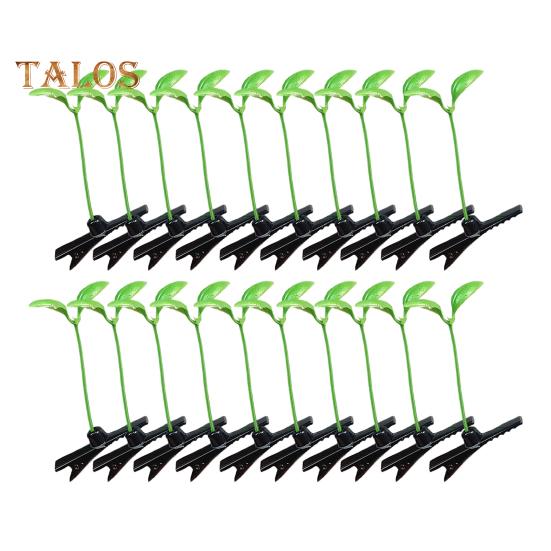 20/30/50Pcs Funny Bean Sprout Hair Clip Set Spring Design Anti-slip Realistic Style Green Plant Hairpins Hair Accessories