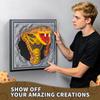 3D Wandkunst Bausteine Set Spielzeug Mikro Schlangen Porträt Wandbild Ziegel Set mit Display Rahmen für Heimdeko Geschenk