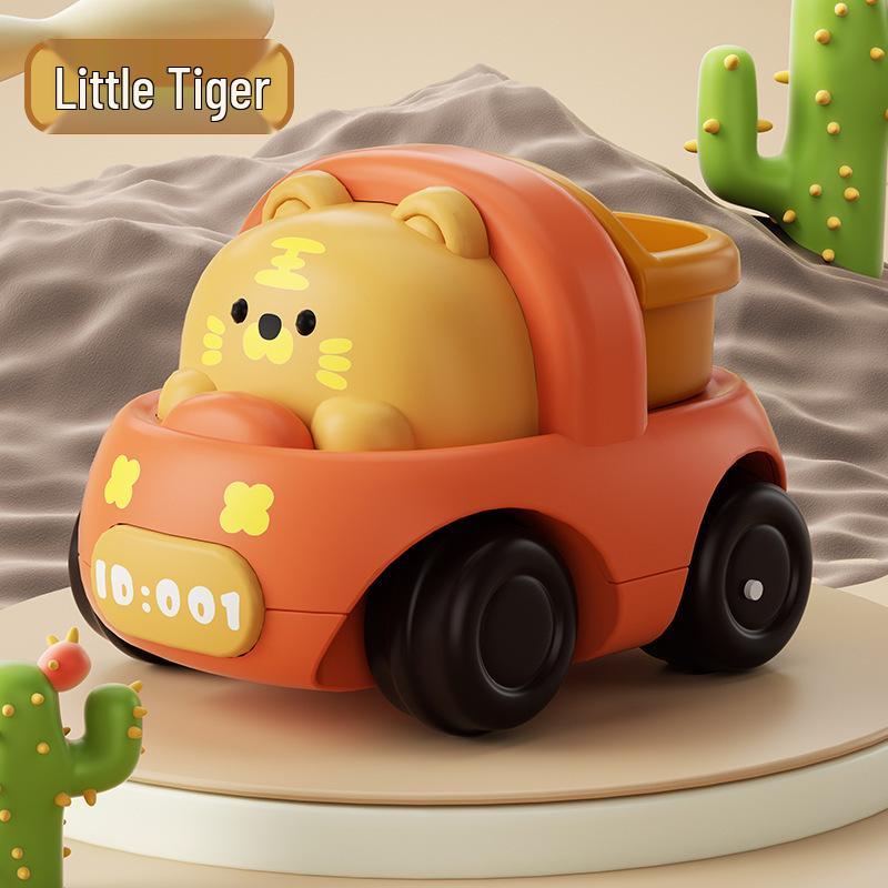 Cute Cartoon Animal Construction Vehicle Toy - Educational Gift for Boys & Girls