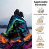 Neon Colorful T‑Rex Dinosaur Fantasy Art Print Flannel Blanket Soft Warm Throw Blanket for Sofa Bed Living Room