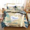 Summer Surf Seaside Bedding Set Vacation Blue Ocean Comforter Duvet Cover Set For Adults King Queen Size 3d Quilt Bed Set Linen