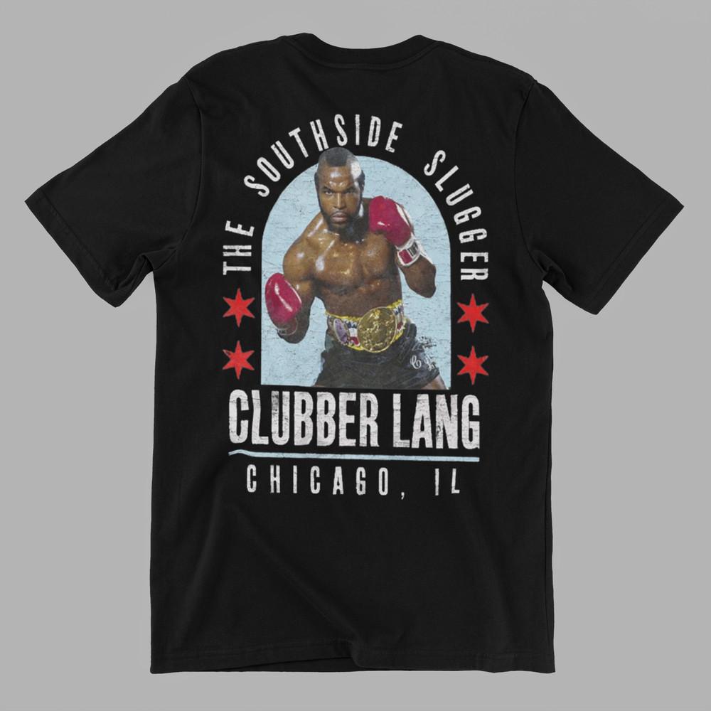 Officially Licensed SOUTHSIDE SLUGGER CLUBBER LANG FIGHT CARD SHIRT Unisex T-Shirt S