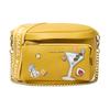 Bolsa de Ombro Slater Gold Hardware com Fecho de Zíper em Poliuretano Média Feminina Amarela
