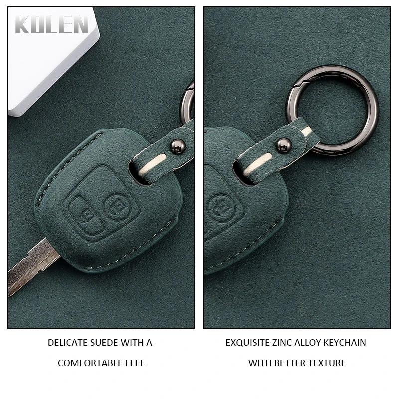Car Key Case Cover Shell Fob For Peugeot 106 107 206 207 307 For Citroen C1 C2 C3 C4 Xsara Picasso For Toyota Aygo Leather Bag