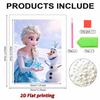 Frozen Elsa Series Pearl Effect Frameless Art | Olaf & Snowflake Winter Scene Accents | Sophisticated Art Decor for Modern Home & Gallery