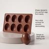 8-Cavity Food Grade Silicone Egg Molds Reusable Non-Stick Mould for Candy Jelly Chocolate Pastries Dessert DIY Baking Supplies