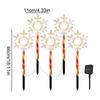 Waterproof LED Stake Lamp Solar Pathway Lights Outdoor 5 Pieces Christmas Solar Snowflake Lights for Walkway Garden Festival