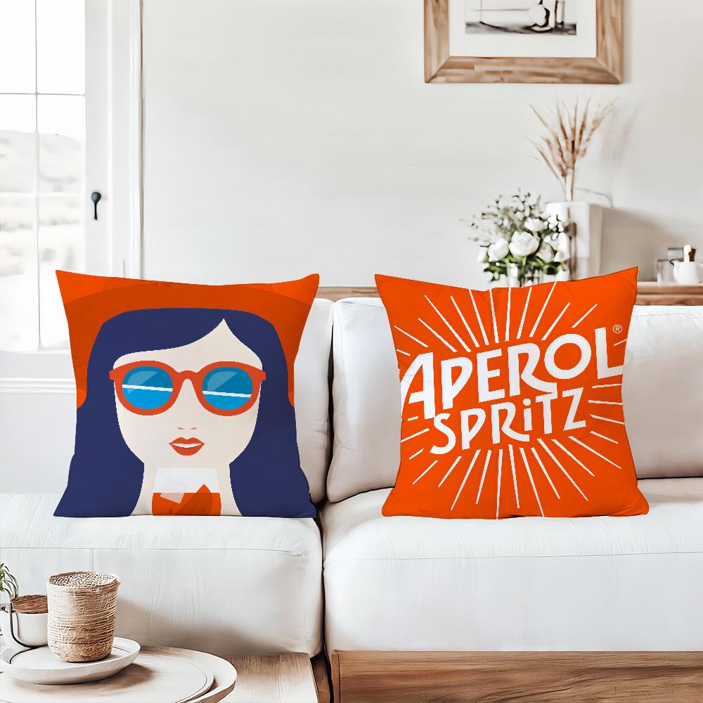 Aperols Spritz Flannel Pillow Case Suitable For Bedrooms Living Rooms Cars Home Decoration