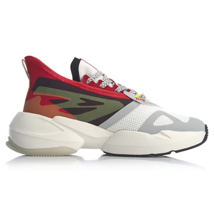Li Ning Exceed Slip Resistant, Abrasion Resistant, Breathable, Lightweight Low top Casual Shoes Women's Vermilion AGLQ028-1
