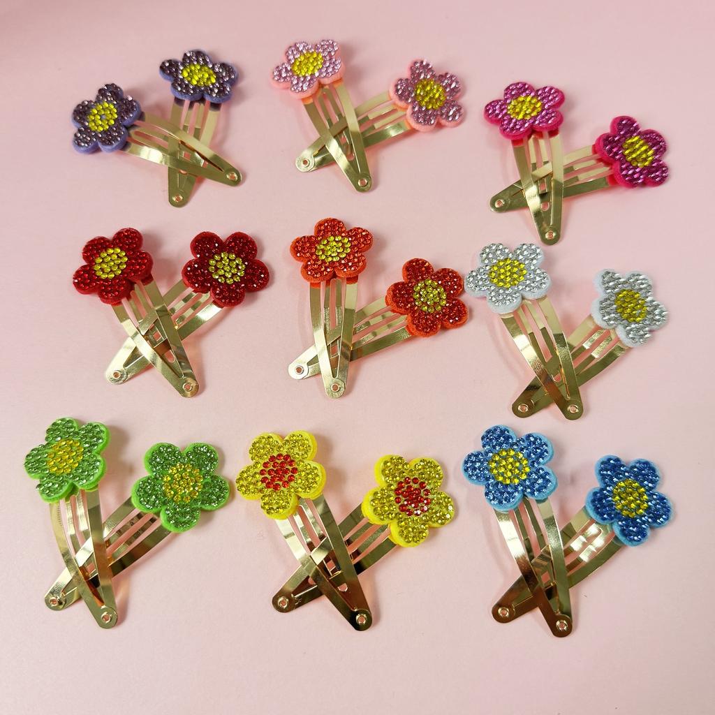 18 Stück Kristallblume Haarspangen Niedliche Schnapp-BB-Haarnadeln Set für Frauen Mädchen Niedliche Florale Haarnadel für Party Haaraccessoires