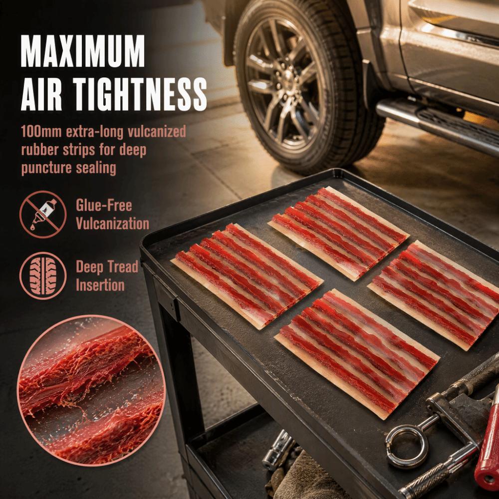20pcs Portable Tire Repair Plug Instant Repair Rubber Sealing Strip Puncture Repair Tool Car