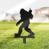 1 Stück Markanter Sasquatch-Silhouetten-Gartenstecker - Langlebige Außendekoration. Für Garten & Terrasse. Ideales Einweihungs- oder Halloween-Geschenk.
