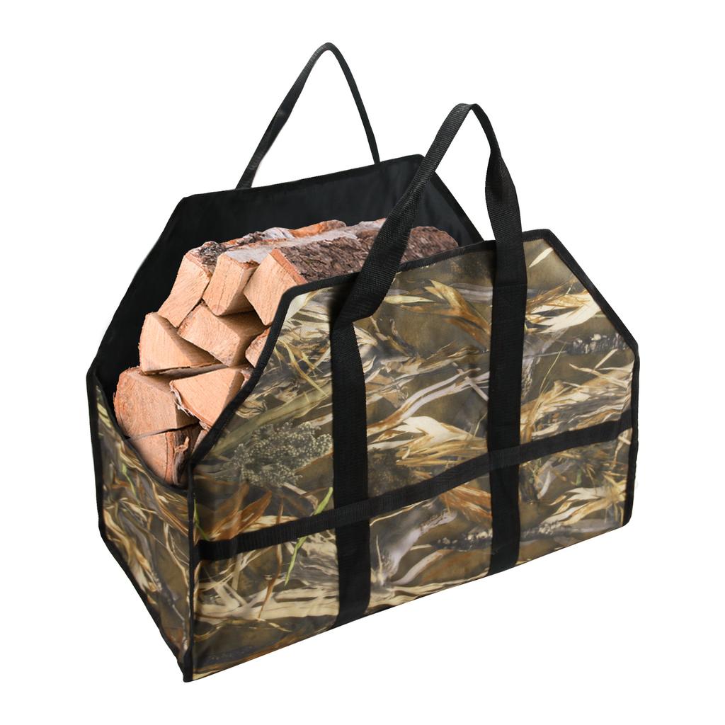 Porta legna con manici, Grande porta tronchi per legna da ardere, Robusto porta legna per legna da ardere, Borsa impermeabile per legna da ardere, Accessori per stufa a legna,