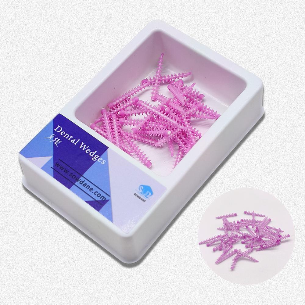 

1 упаковка или 2 упаковки одноразовых стоматологических адаптивных силиконовых межзубных клиньев Медицинские силиконовые материалы Стоматологическая матрица Матричные клинья 1 box Purple