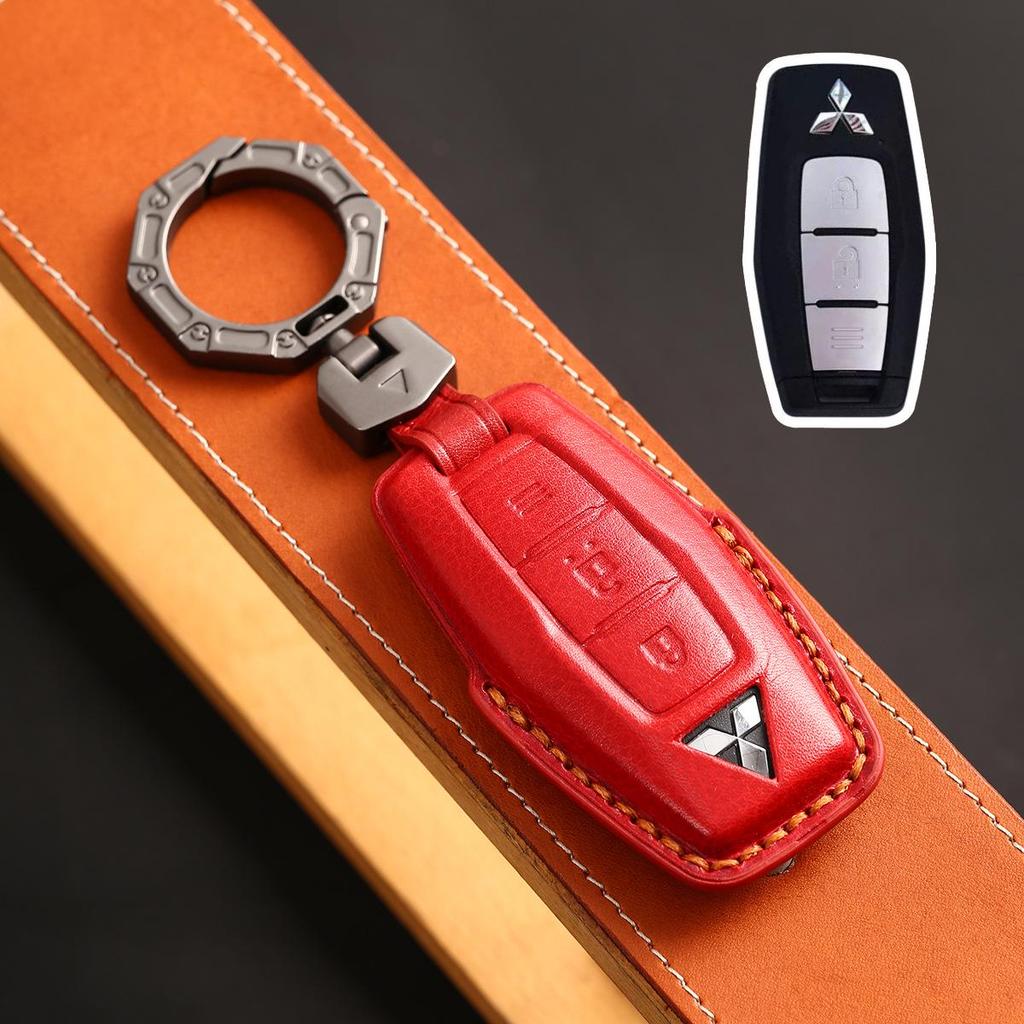 Handcrafted Genuine Cowhide Protective Cover for 2023 Mitsubishi Car Keys