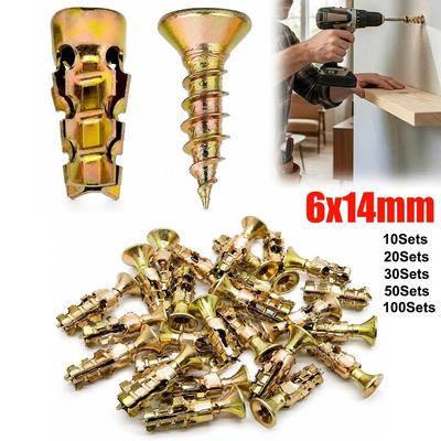 6×14mm Self Tapping Screw Metal Hinge Repair Screw New Hollow Wall Anchors Drywall