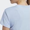 Adidas Run It Solid Logo Crew Neck Short Sleeve T-Shirt Women Tops Light-Blue HZ0108