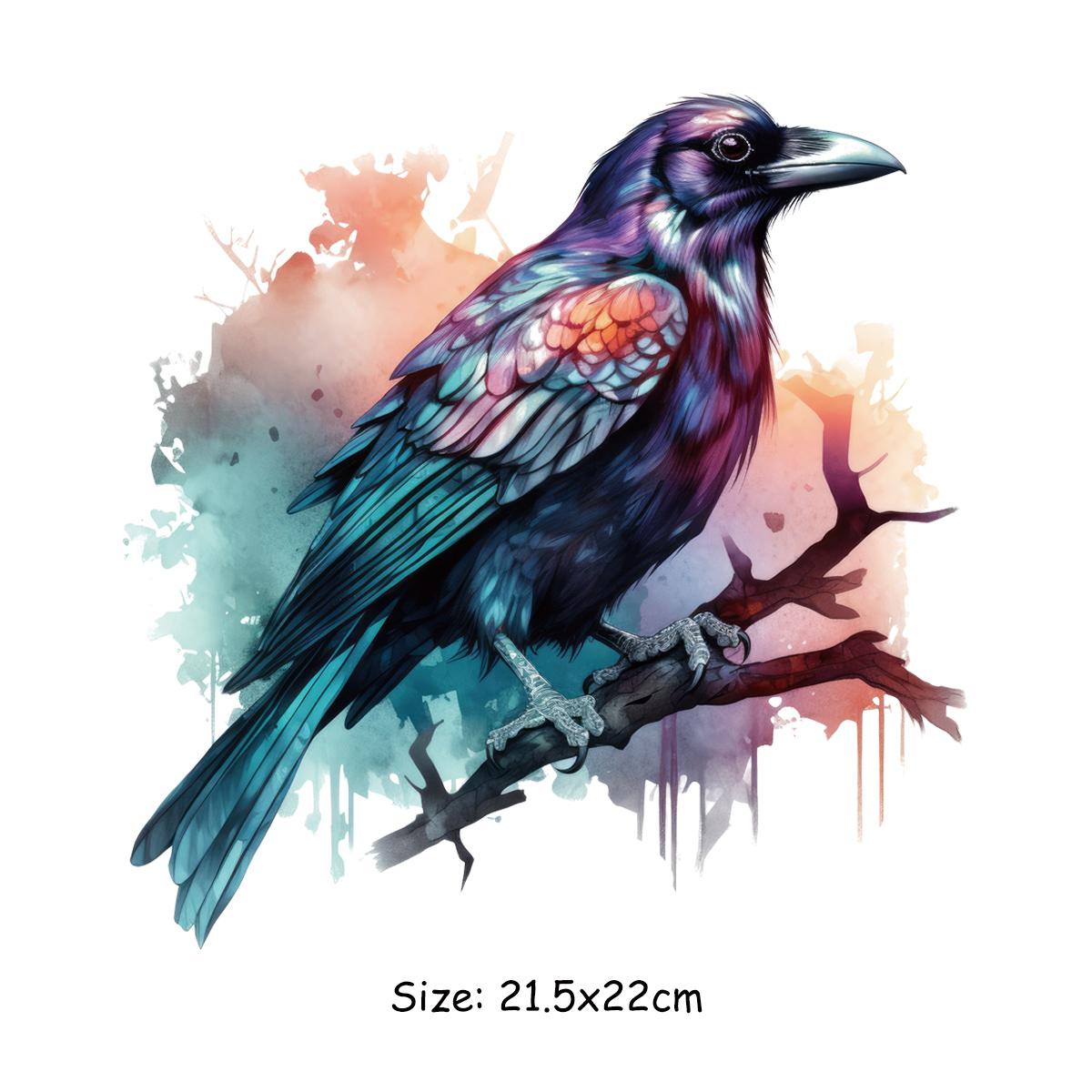 

Черные птицы термонашивки животные наклейки виниловые термонакладки толстовки топы A-Level моющиеся Diy Parches Para Ropa