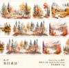 Mr. Paper, Autumn Forest Series Washi Tape Stickers, Scrapbook Phone Cases, Notebook Diaries, Decorative Stationery Stickers