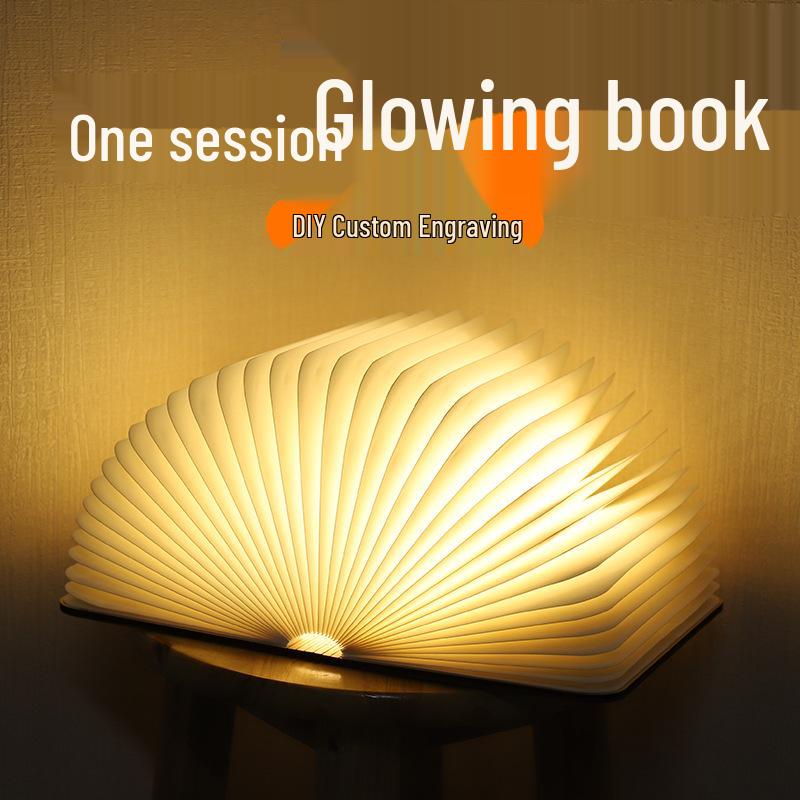 Foldable LED Bluetooth Book Light - Touch-Activated Lamp & Night Light, Ideal for New Year Business Gifts