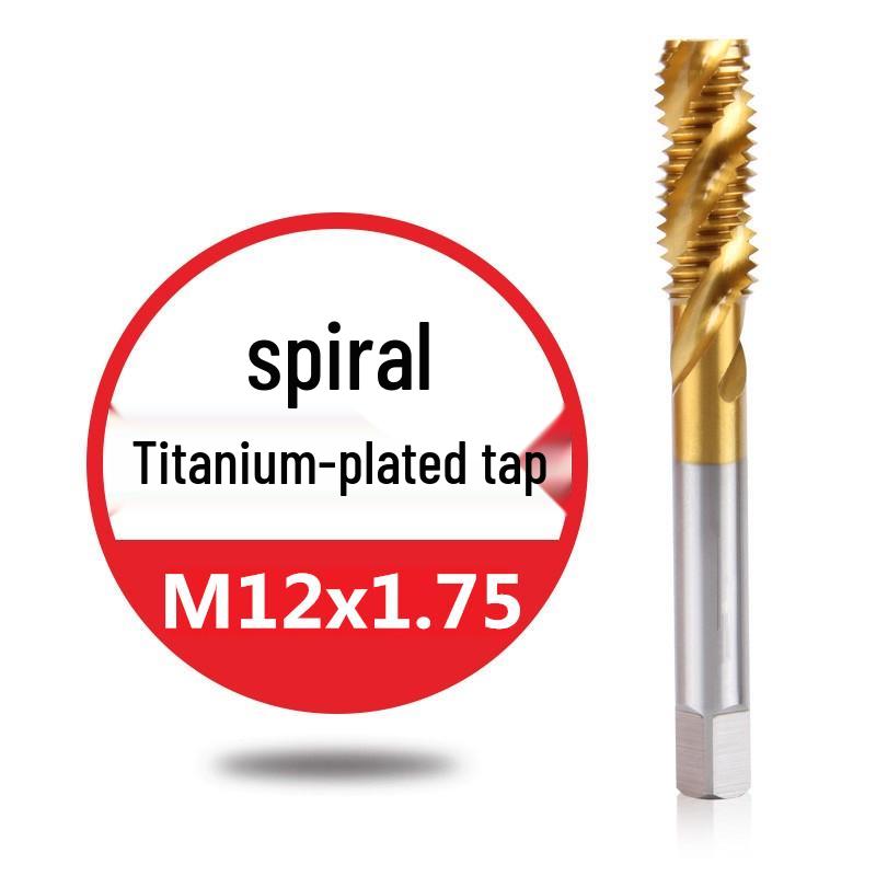 Titanium-Plated Spiral Flute Blind Hole Taps Set (M3-M20)