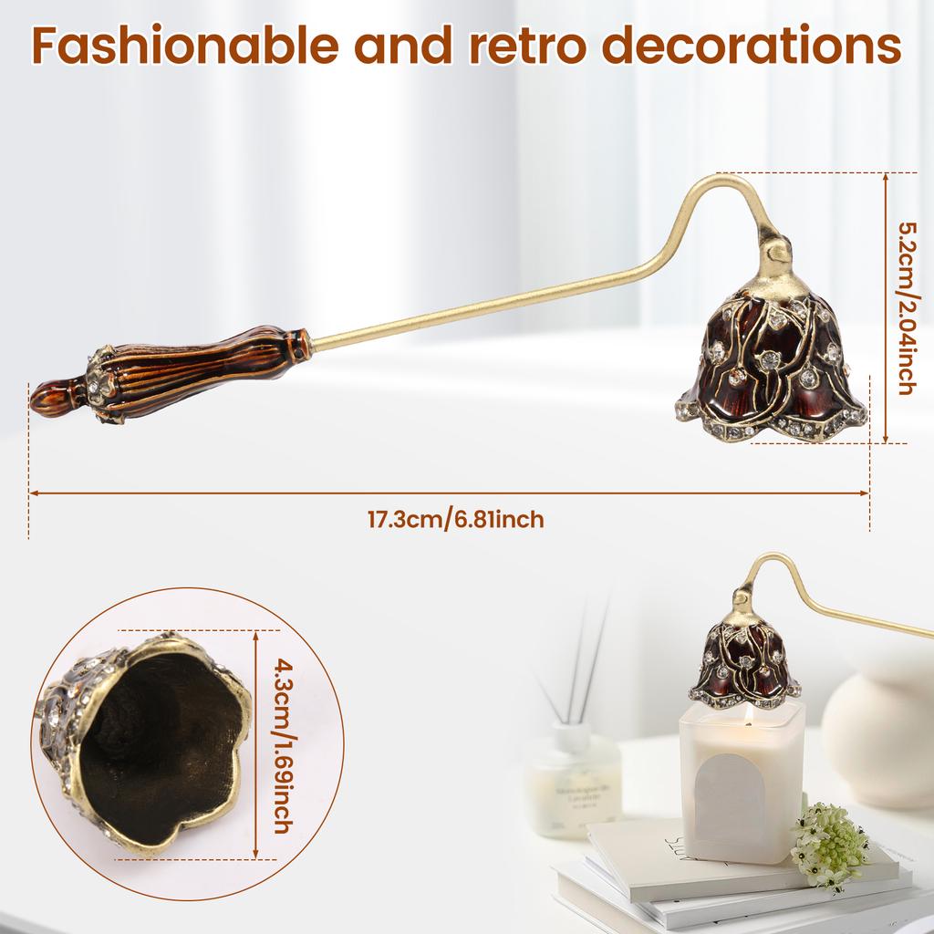 Candle Snuffer Candlesnuffers Wick Snuffer Candle Extinguisher Accessory for Putting Out Extinguish Candle Wicks Flame Safely