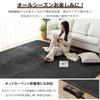 fuwawa Washable 3 Tatami Mat Size Comfortable for All Flannel Odor Compatible with Heated Solid Black Rug, Carpet, Non-Slip, Rug, (200x250cm),