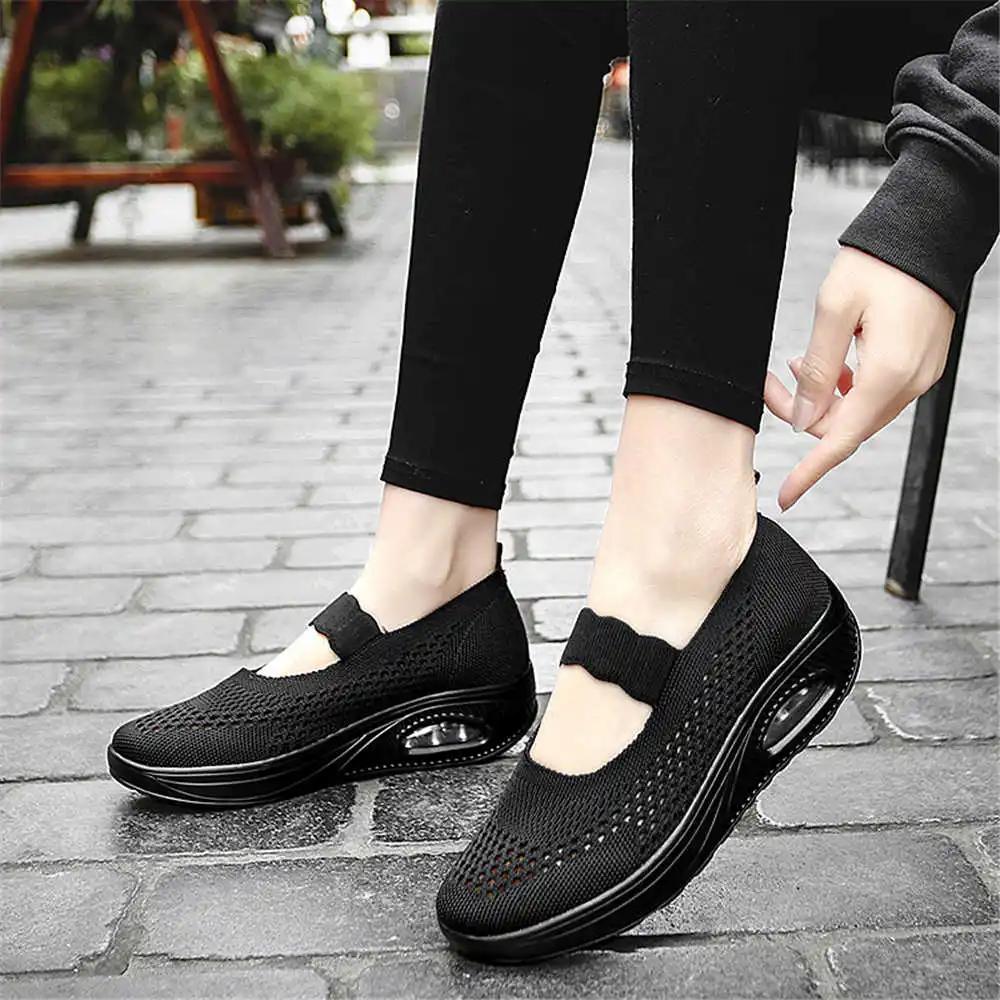 Fashion Knitted Size 39 Heeled Women's Shoes Dress Platform High Heel Original Women Sneakers Sports Excercise Shoess