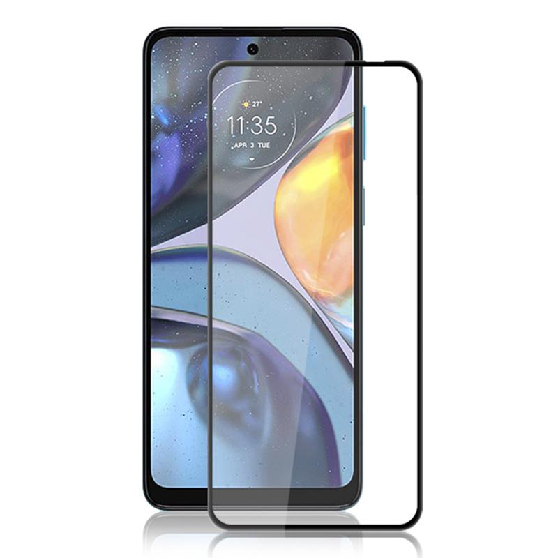

MOCOLO For Motorola Moto G22 Full Cover Tempered Glass Secondary Hardening Silk Printing HD Screen Protector Black