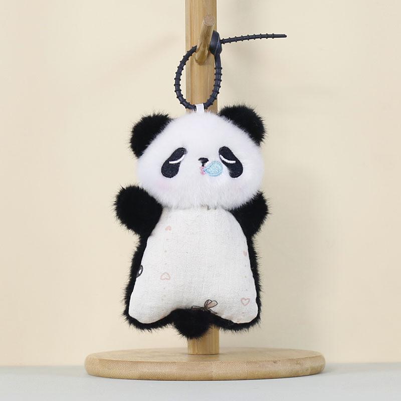 Plush Animal Keychain Panda And Bunny Toys For Bag Decor And Collectors