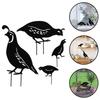 4Pcs Metal Quail Garden Decorative Statues Standing Metal Quail Lawn Sculptures Ornaments Metal Quail Art Sculptures