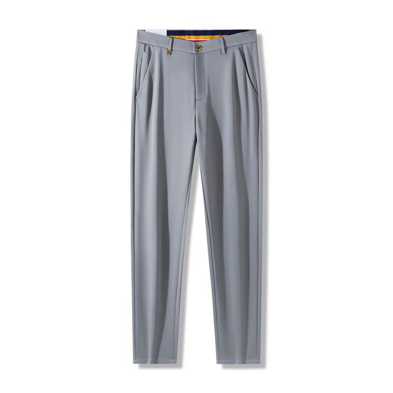 Pierre Cardin Men's Ice Silk Straight-Fit Casual Business Pants