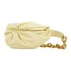 Bottega Veneta BV Chain Pouch Magnetic Frame Closure Leather Waist Bag Women waist bag Ice-Cream 651445-VCP41-7406