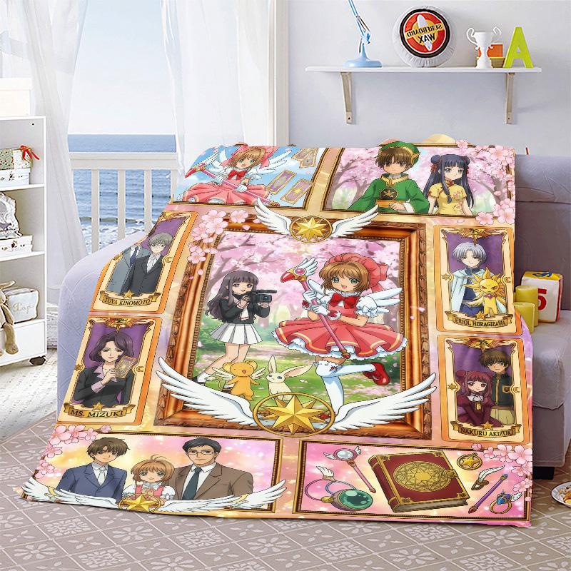 Cardcaptor Sakura Cozy Throw Blanket Flannel Soft Warm Lightweight Blanket for Bed Sofa Home Decor -QJY