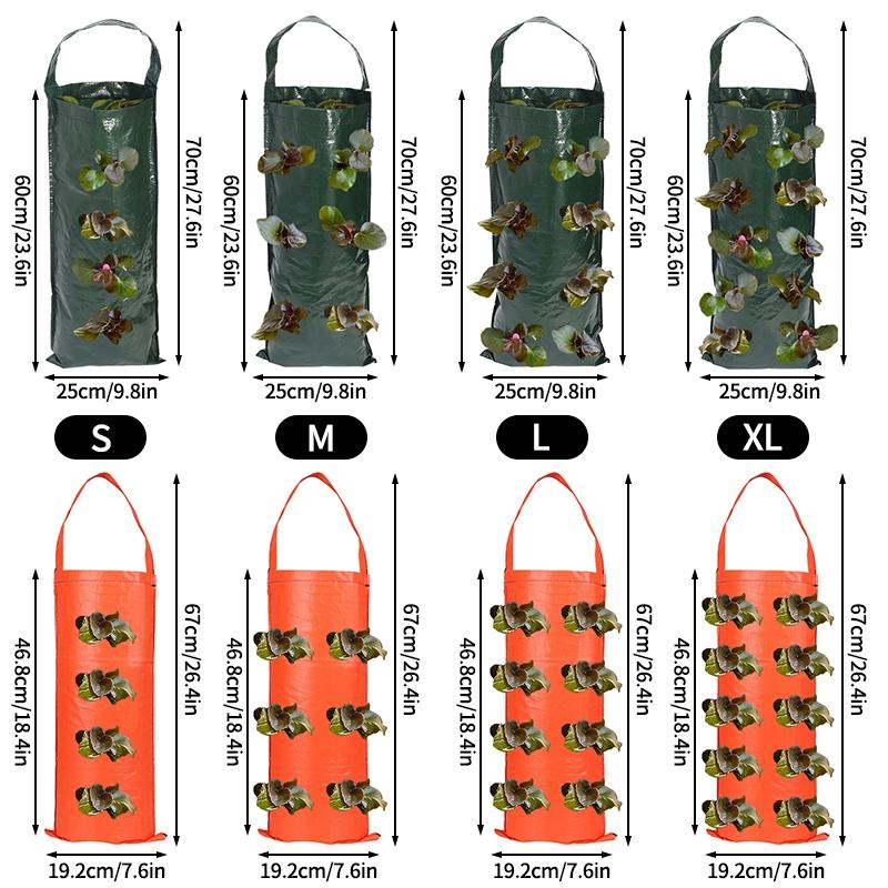 Erdbeer-Pflanztasche Hängende Pflanztaschen Garten-Anzuchttasche Gartenbedarf Gemüse Obst Pflanztopf