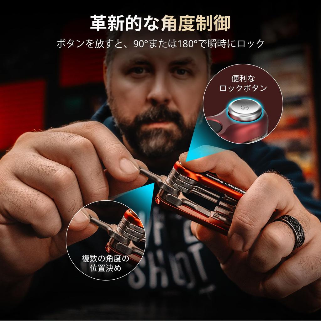 SmallRig X FILM RIOT 10-in-1 Folding Tool Set with Screwdriver and Hex Wrench, Multiple Adjustable Angles, Portable and Compact Design (Red) 4813