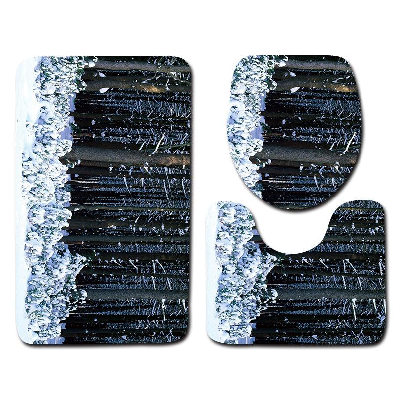 Bathroom Floor Mat Bathroom Mat Toilet Three-Piece Set