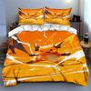 Orange Electric Character Bedding Duvet Cover Sets Duvet Covers Pillowcases Gifts (1 * Duvet Cover 2 * Pillowcases, Without Duvet Insert)