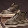 Men's shoes shoes men's Martin boots 2025 new British style high-top men's shoes men's boots casual leather