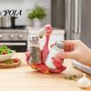 Storage Rack Creative Animal Condiment Holder, Resin Kitchen Organizer for 2 Spice Cartoon Style Jars, Cute Flamingo Pelican Dolphin Octopus