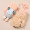 Winter Plus Velvet Children's Gloves Kindergarten Baby Warm and Cold Proof Gloves Cute Finger Rope Knitted Cotton Gloves