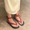 Women's Personalized Casual Clip Toe Slippers Summer  Versatile Flat Bottom Daily Casual Comfortable Sandals for Wearing Outside