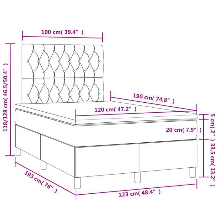 VidaXL Sommier à lattes de Lit avec Matelas et LED, Lit Rembourré, Lit Double, Lit Adulte de Chambre à Coucher Intérieur, 3270218