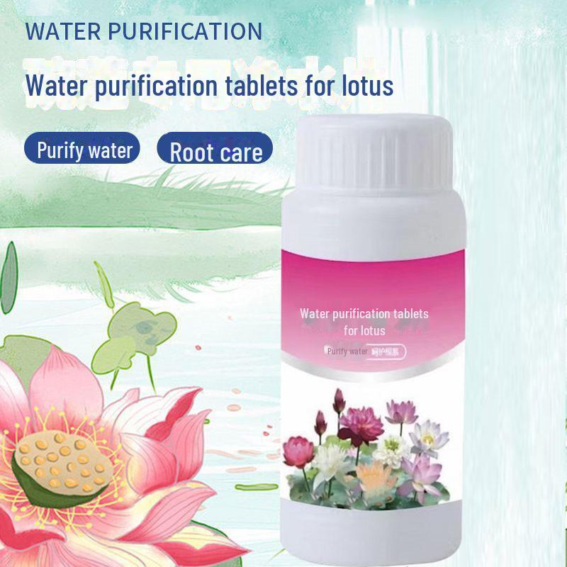 Lotus Water Purifier Tablets - Purifies Water, Deodorizes Pools, Removes Impurities, Clears Hydroponic Plants