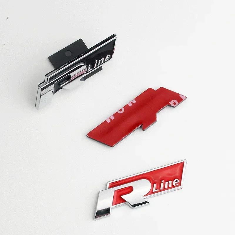 VW 2026 Hot Car Front Grille Emblem for Volkswagen Rline Polo Passat B5 B7 Golf 3 4 5 Jetta Touareg Beetle Tail Trunk Fender Bad FMPQT1