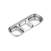 ZISIZ 304 Stainless Steel Four-Compartment Hotpot Dipping Dish