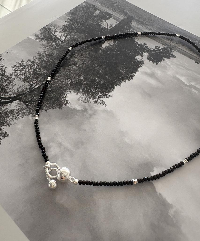 Baradu 925 Black Bead Necklace