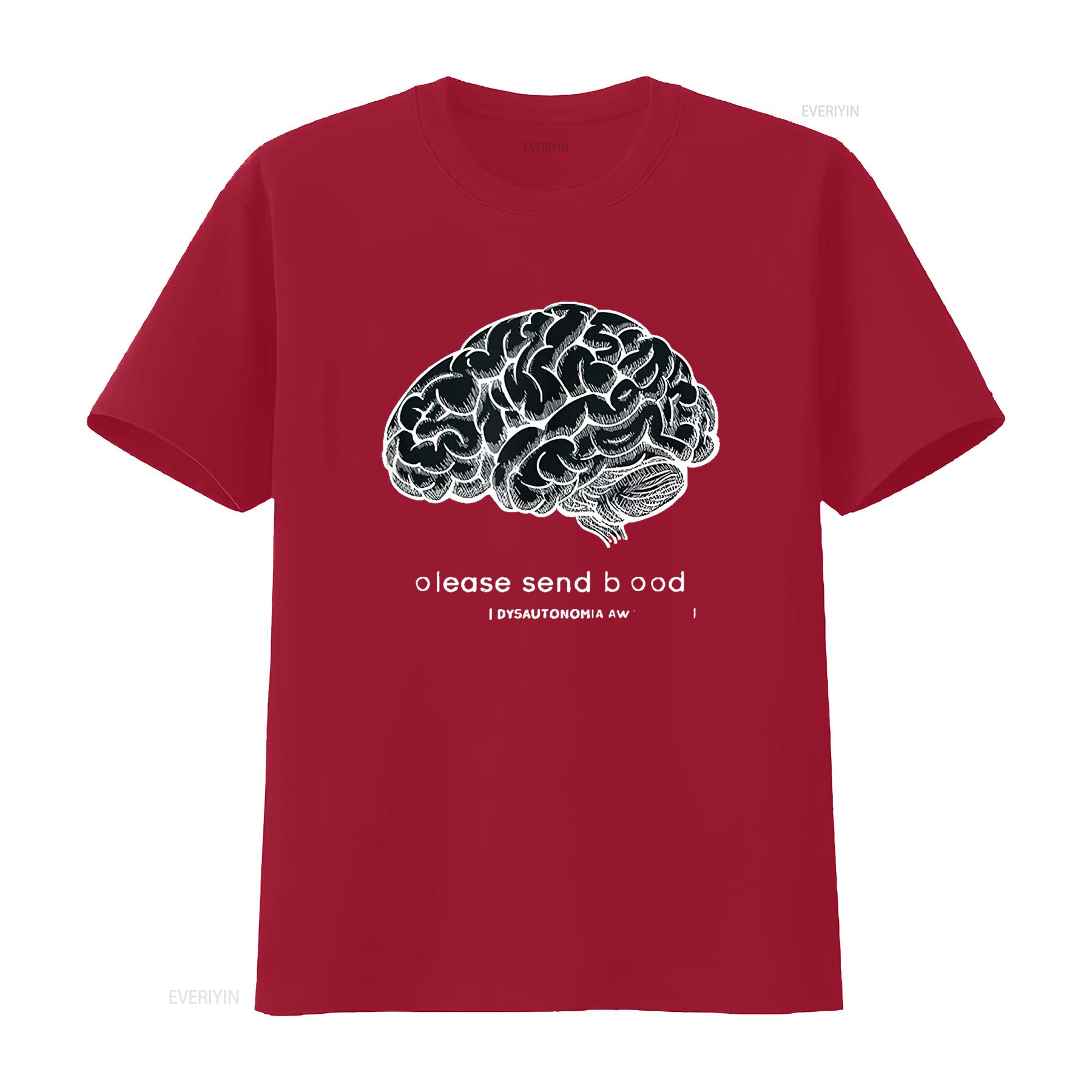 Womens Please Send Blood Pots Dysautonomia Awareness T Shirt vintage Washed Breathable streetwear Versatile fashion Slightly S